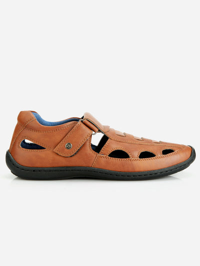 Men's Tan Roman Style Close Sandal (IX5004)-Sandals/Slippers - iD Shoes