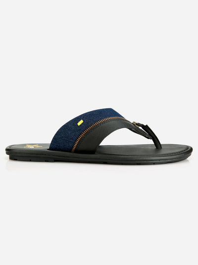 Men's Blue Black Thong Style Casual Sandal (IX5005)-Sandals/Slippers - iD Shoes